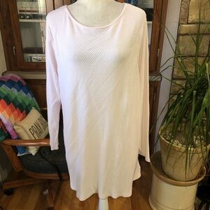 J.JILL SIZE XLARGE VERY LIGHT PINK TEXTURED 3/4 SLEEVE SHIRT VERY SOFT IN EUC